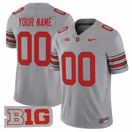 Men's Ohio State Buckeyes Gray 2025/26 Vapor F.U.S.E. Limited Stitched Custom Jersey