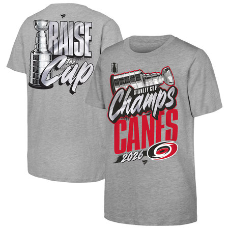 Men's Carolina Hurricanes Heather Gray 2026 Stanley Cup Champions Locker Room T-Shirt