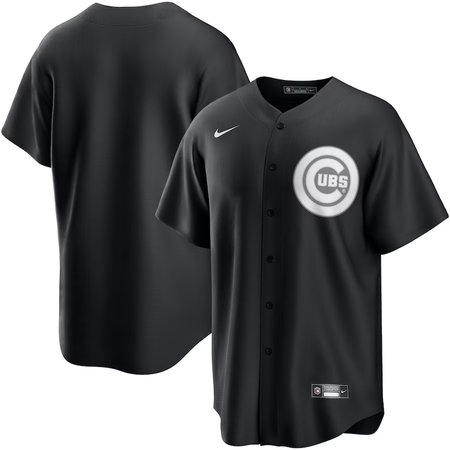 Men's Chicago Cubs Nike Black Lights Out Replica Jersey