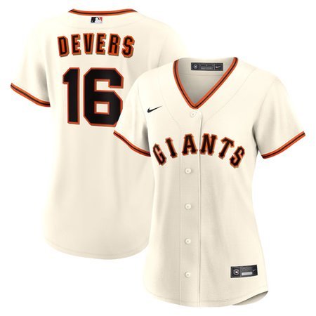Women's San Francisco Giants #16 Rafael Devers White Home Replica Jersey