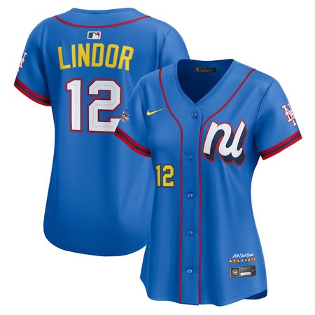 Women's National League #12 Francisco Lindor Blue 2025 All-Star Edition Limited Player Jersey