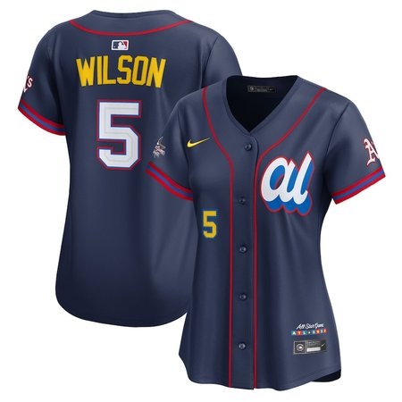 Women's American League #5 Jacob Wilson Navy 2025 All-Star Edition Limited Player Jersey