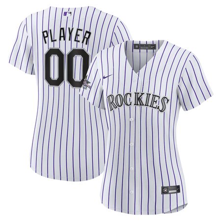 Women's Colorado Rockies White 2025 MLB All-Star Game Home Custom Replica Jersey