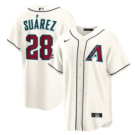 Youth Arizona Diamondbacks #28 Eugenio Suqrez Nike Cream 2025 MLB All-Star Game Home Replica Player Jersey