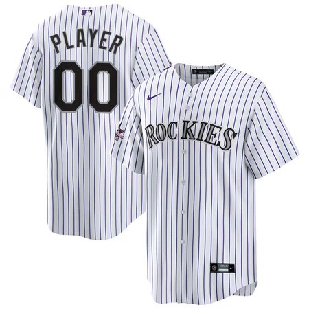 Men's Colorado Rockies White 2025 MLB All-Star Game Home Custom Replica Jersey