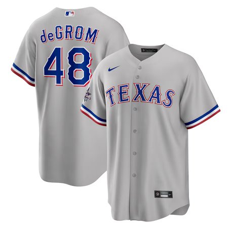 Men's Texas Rangers #48 Jacob deGrom Gray 2025 MLB All-Star Game Replica Player Jersey