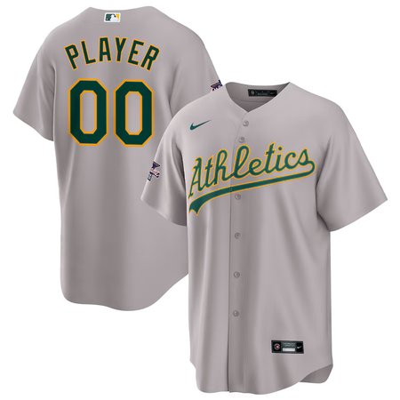 Men's Athletics Nike Gray 2025 MLB All-Star Game Away Custom Replica Jersey