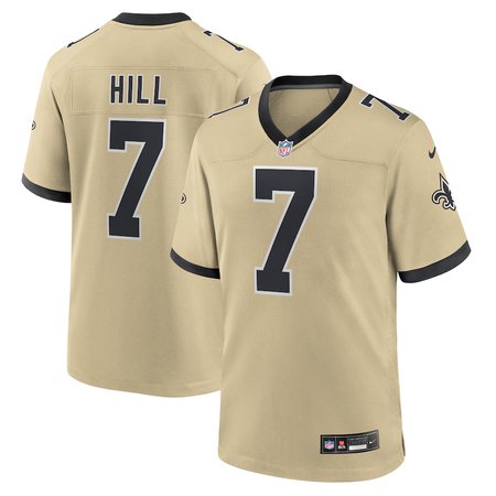 Youth New Orleans Saints #7 Taysom Hill Nike Gold Gameday Golds Alternate Game Player Jersey