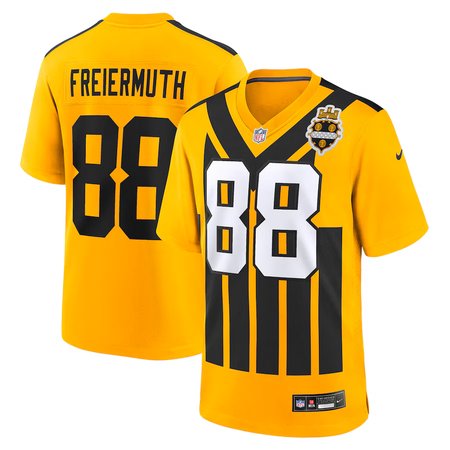 Youth Pittsburgh Steelers #88 Pat Freiermuth Gold Alternate 1933 Throwback Game Jersey