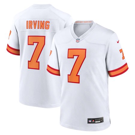 Youth '76 Tampa Bay Buccaneers #7 Bucky Irving White Player Game Jersey