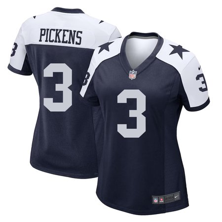 Women's Dallas Cowboys #3 George Pickens Navy Game Jersey