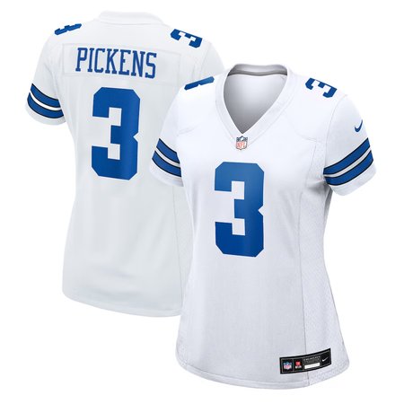 Women's Dallas Cowboys #3 George Pickens White Game Jersey