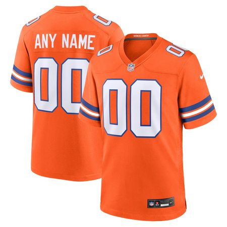 Men's Denver Broncos Nike Orange Mile High Collection 1977 Throwback Custom Game Jersey