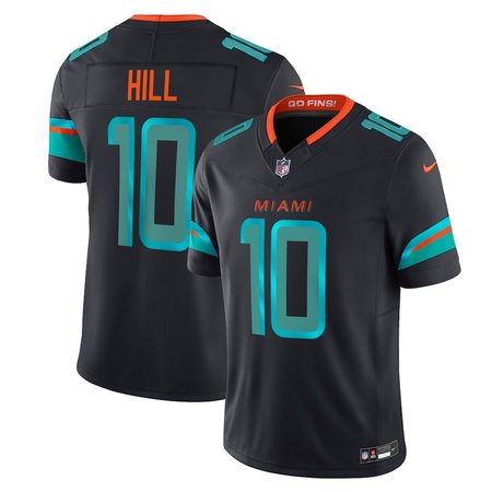 Youth Miami Dolphins #10 Tyreek Hill Black Rivalries Collection F.U.S.E. Vapor Limited Stitched Jersey