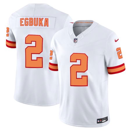 Youth '76 Tampa Bay Buccaneers #2 Emeka Egbuka Nike White F.U.S.E. Vapor Limited Stitched Jersey