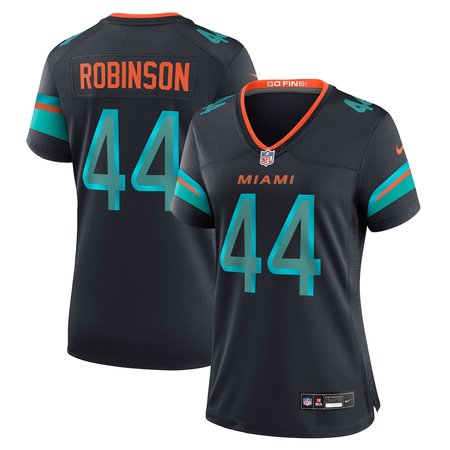 Women's Miami Dolphins #44 Chop Robinson Black Rivalries Collection Game Jersey