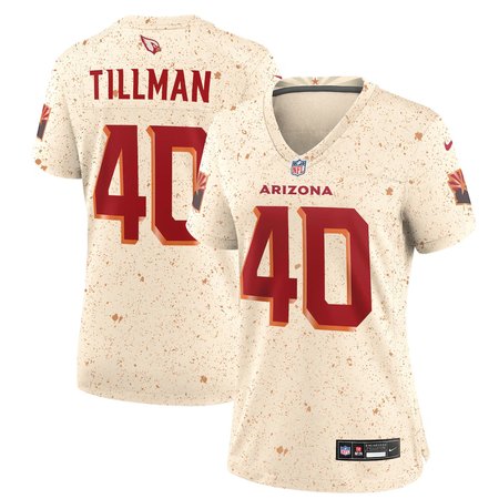 Women's Arizona Cardinals #40 Pat Tillman Cream Rivalries Collection Game Jersey