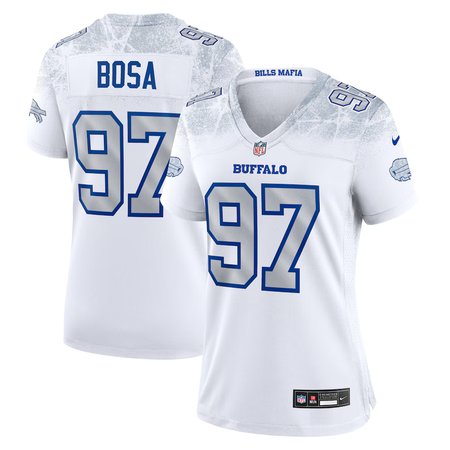 Women's Buffalo Bills #97 Joey Bosa White Rivalries Collection Game Jersey