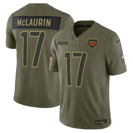 Youth Washington Commanders #17 Terry McLaurin Nike Olive 2025 Salute to Service Limited Jersey
