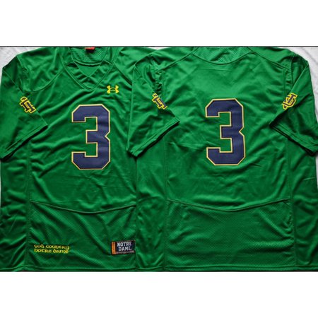 Men's Notre Dame Fighting Irish #3 Joe Montana Green Stitched Jersey