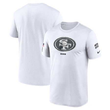 Men's San Francisco 49ers Nike White 2024 Salute To Service Legend Performance T-Shirt Men's San Francisco 49ers Nike White 2024 Salute To Service Legend Performance T-Shirt