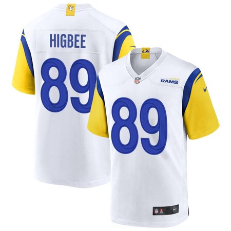 Men's Los Angeles Rams Tyler Higbee Nike White Game Player Jersey Men's Los Angeles Rams Tyler Higbee Nike White Game Player Jersey
