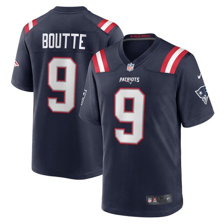 Men's New England Patriots #9 Kayshon Boutte Nike Navy Game Jersey