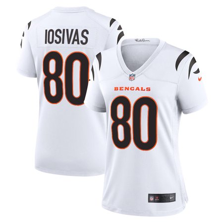 Women's Cincinnati Bengals #80 Andrei Iosivas Nike White Team Game Jersey