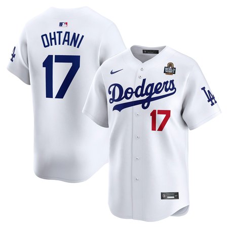 Men's Los Angeles Dodgers Shohei Ohtani White 2024 World Series Home Limited Player Jersey