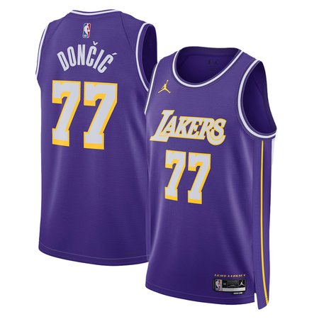 Men's Los Angeles Lakers #77 Luka Doncic Purple 2025/26 Statement Edition Jersey