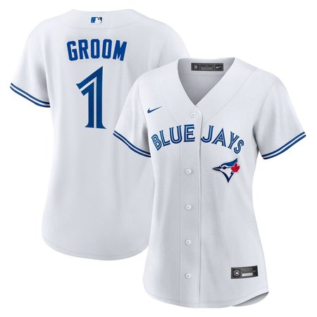 Women's Toronto Blue Jays Nike #1 Groom White Home Replica Jersey