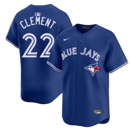 Men's Toronto Blue Jays #22 Ernie Clement Nike Royal Home Replica Jersey