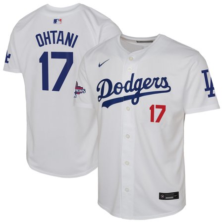 Youth Los Angeles Dodgers Shohei Ohtani White 2024 World Series Champions Limited Player Jersey