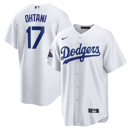 Men's Los Angeles Dodgers Shohei Ohtani White 2024 World Series Champions Home Replica Player Jersey