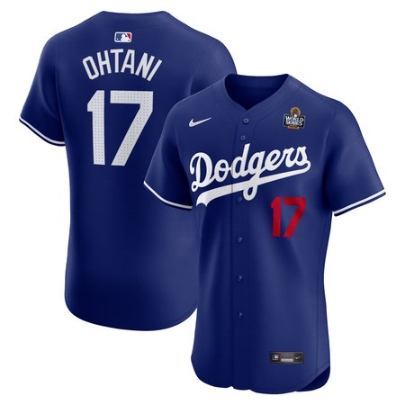 Men's Los Angeles Dodgers Shohei Ohtani Royal 2024 World Series Alternate Elite Player Jersey