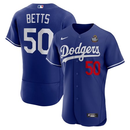 Men's Los Angeles Dodgers Mookie Betts Royal 2024 World Series Alternate Authentic Player Jersey