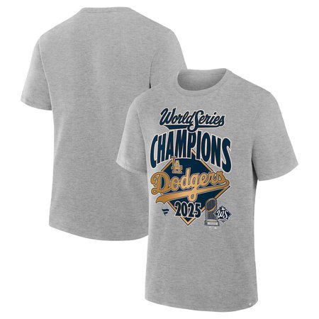Men's Los Angeles Dodgers Steel 2025 World Series Champions Locker Room Replica T-Shirt