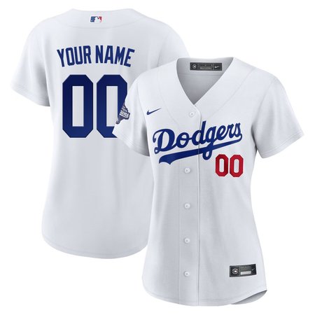Women's Los Angeles Dodgers White 2025 World Series Champions Home Custom Limited Jersey