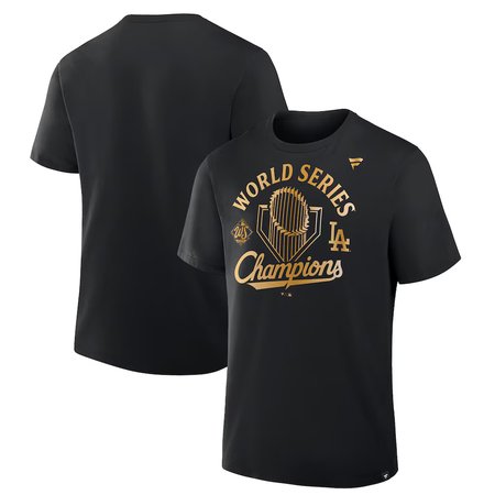 Men's Los Angeles Dodgers Black 2025 World Series Champions Locker Room Parade T-Shirt Men's Los Angeles Dodgers Black 2025 World Series Champions Locker Room Parade T-Shirt
