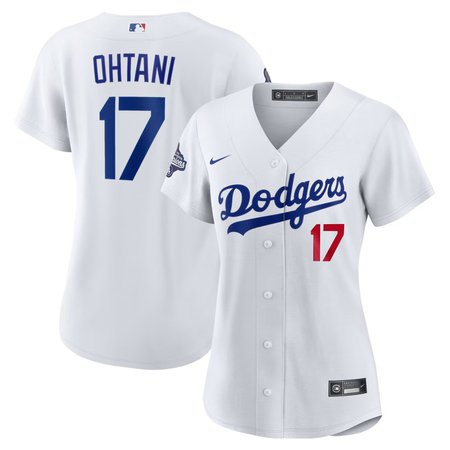 Women's Los Angeles Dodgers #17 Shohei Ohtani White 2025 World Series Champions Home Limited Jersey