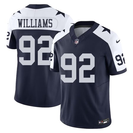 Youth Dallas Cowboys #92 Quinnen Williams Esch Navy Color Rush Vapor Limited Stitched Jersey