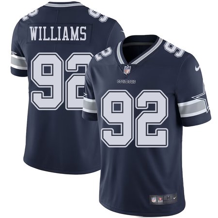 Youth Dallas Cowboys #92 Quinnen Williams Esch Navy Color Rush Vapor Limited Stitched Jersey