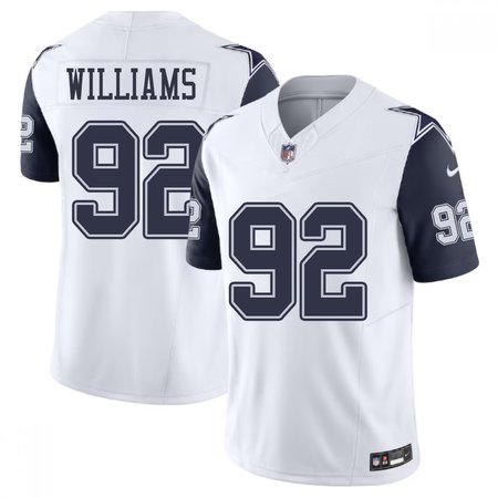 Men's Dallas Cowboys #92 Quinnen Williams Esch White Color Rush Vapor Limited Stitched Jersey