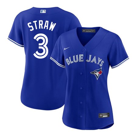 Women's Toronto Blue Jays #3 Myles Straw Nike Royal Home Replica Jersey