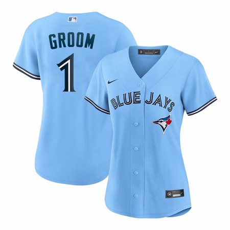 Women's Toronto Blue Jays Nike #1 Groom Blue Home Replica Jersey