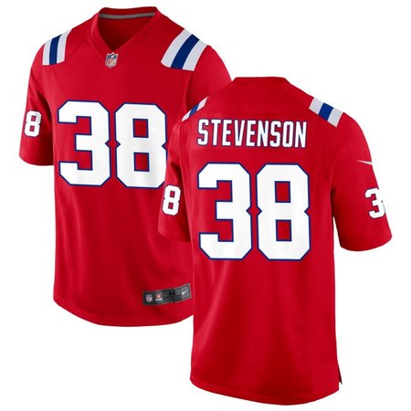 Men's New England Patriots #38 Rhamondre Stevenson Nike Red Game Player Jersey