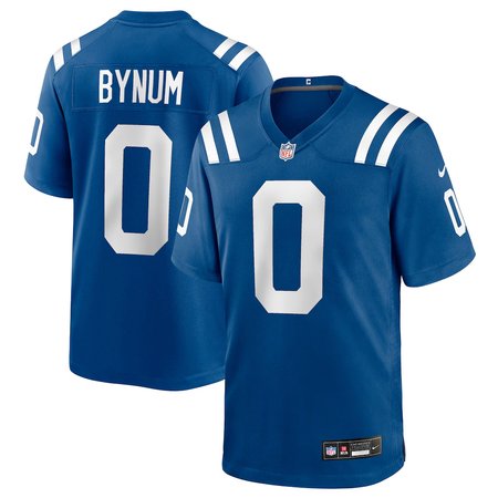 Men's Indianapolis Colts #0 Camryn Bynum Royal Team Game Jersey
