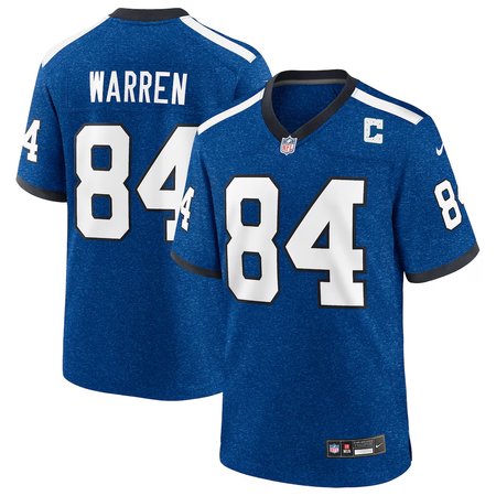 Youth Indianapolis Colts #84 Tyler Warren Nike Heather Royal Alternate 2 Indiana Nights Game Jersey