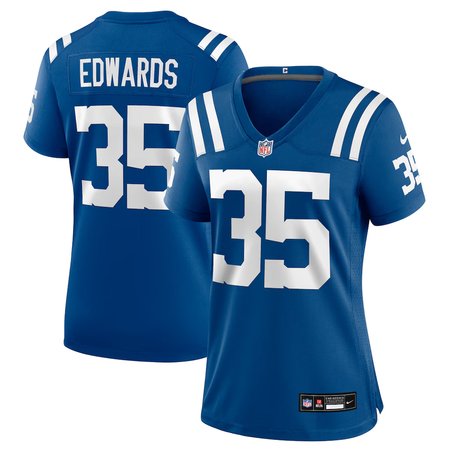 Women's Indianapolis Colts #35 Johnathan Edwards Royal Team Game Jersey