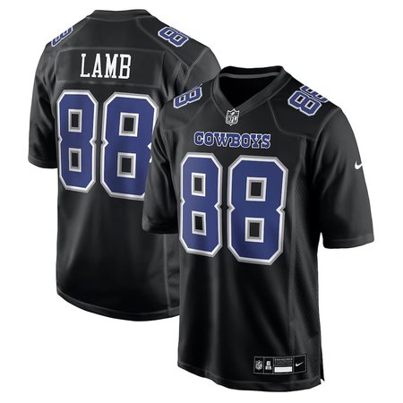 Youth Dallas Cowboys #88 CeeDee Lamb Carbon Black Fashion Game Jersey